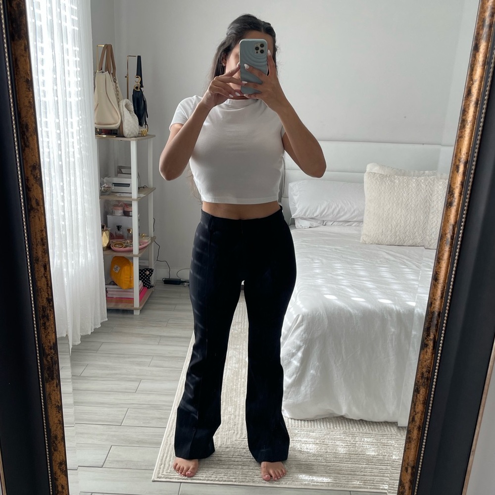 Veronica Beard Black High Rise Flare Bootcut Trousers Size 2